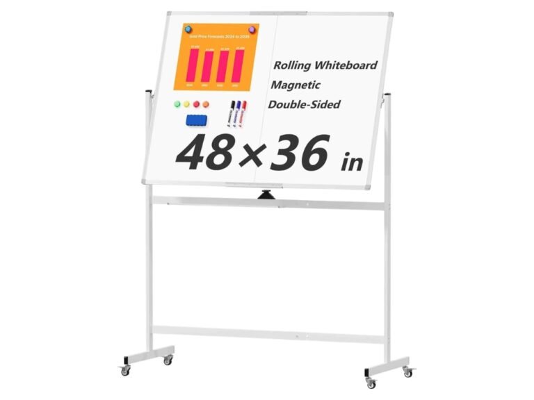 Rolling Whiteboard on Wheels Review – Best 48x36 Mobile Whiteboard for Office & Classroom